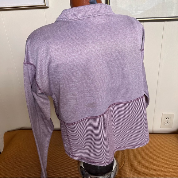 C9 by Champion mock neck pin stripe pullover nicely detailed L burgundy & ivory - Picture 3 of 7